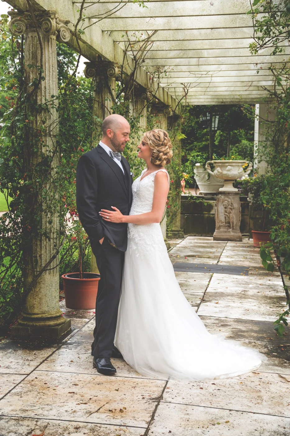 Romantic garden wedding portrait by Michelle Carpenter